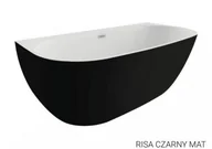 Wanny - Polimat Wanna wolnostojąca Risa 160 Czarny Mat 00479 - miniaturka - grafika 1