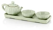 Serwisy do kawy i herbaty - TEASOUL teasoul b6021251 zestaw z zamkiem dzbanek do herbaty i 2 kubków, zielony B6021251 - miniaturka - grafika 1
