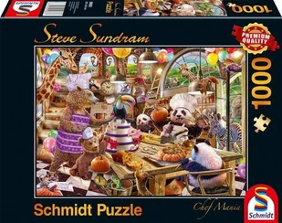 Schmidt Puzzle PQ 1000 Zwierzaki w kuchni (Chef Mania) G3 - - Puzzle - miniaturka - grafika 2