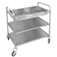 Wózki na żywność - Vogue Wózek 3 - półkowy | stal nierdzewna | 855x535x(H)940mm CC365 - miniaturka - grafika 1