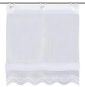 Rolety - Home Fashion Home fashion 91252  801 oczka/roleta rzymska z haftem angielskim, 140 x 100 cm, z batystu, biały 91252-801 - miniaturka - grafika 1