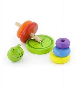 VIGA Piramidka edukacyjna żabka MS_2227 - Układanki dla dzieci - miniaturka - grafika 10