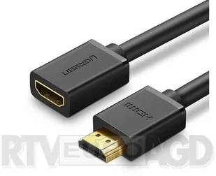 UGREEN Kabel HDMI męski do HDMI żeński HD107, FullHD, 3D, 0.5m (czarny) - Kable - miniaturka - grafika 2