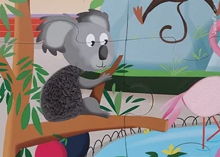 Janod Puzzle sensoryczne 20 elementów Wycieczka do zoo, - Klocki - miniaturka - grafika 3