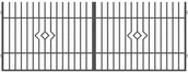 Ogrodzenia - Polargos Brama dwuskrzydłowa LILA 400 x 150 cm - miniaturka - grafika 1