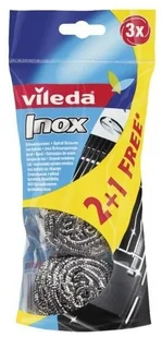 Vileda Zmywak stalowy Glitzi Spiral INOX 3 sztuki 001970_VILEDA - Ściereczki, gąbki, czyściki - miniaturka - grafika 3