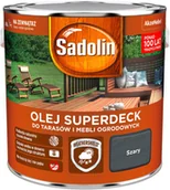 Farby i impregnaty do drewna - Sadolin Olej Superdeck do tarasów i mebli ogrodowych szary 2,5L - miniaturka - grafika 1
