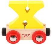Pociągi dla dzieci - Bigjigs Toys Wagonik literka X - miniaturka - grafika 1