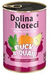 Dolina Noteci Premium Superfood Pies Kaczka i przepiórka puszka 400g - Mokra karma dla psów - miniaturka - grafika 4