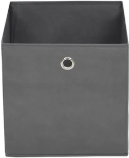 vidaXL Pudełka z włókniny, 4 szt. 28x28x28 cm, szare vidaXL - Pudła i pojemniki do przechowywania - miniaturka - grafika 5