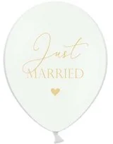 Strong Balony, "Just Married", 12", Strong, biały, 50 szt. - Wesele i ślub - miniaturka - grafika 3