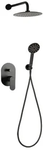 Valvex Zestaw prysznicowy Dione czarny 2448860 2448860 - Zestawy prysznicowe - miniaturka - grafika 2