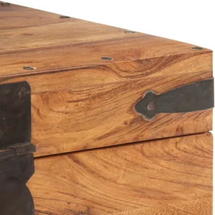 vidaXL Skrzynia, 40x40x40 cm, lite drewno akacjowe vidaXL - Pudła i pojemniki do przechowywania - miniaturka - grafika 6