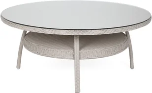 HOME &amp; GARDEN Meble ogrodowe technorattanowe Bristol Round Elegant 180 cm White / Grey 8+1 190477 - Meble ogrodowe - miniaturka - grafika 4