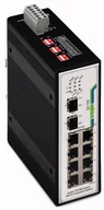 Inne akcesoria elektryczne - WAGO WAGO Industrial-Switch 8 Portów 100Base-TX 2 Sloty 100Base-FX 852-103 9 48 V/DC Ilość portów Ethernet 10 Typ portów 8 X 10/100Base-TX RJ-45) 2 x SFP 100Base-FX włókno szklane 852-103 - miniaturka - grafika 1