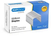 Zszywki - Rapesco Zszywki Galwanizowane 53/8mm - 5000 Sztuk 0750 - miniaturka - grafika 1