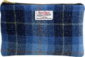 Akcesoria turystyczne - Vagabond Bags Harris Tweedu Blue Check Large Cosmetic Bag Torebka na kosmetyki, 24 cm, niebieski (Mid Blue) HA19 - miniaturka - grafika 1