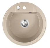 Zlewozmywaki - Ferro MEZZO II zlewozmywak granitowy 1-kom. fi51 piasek DRGM1/51SA DRGM1/51SA - miniaturka - grafika 1