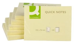Q-CONNECT Bloczek samoprzylepny 102x76mm 1x100 kart. jasnożółty KF01410 - Notesy i bloczki - miniaturka - grafika 2