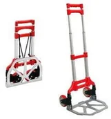 Wózki magazynowe - Besttool WÓZEK RĘCZNY MAGAZYNOWY aluminiowy składany 70KG 597002 - miniaturka - grafika 1