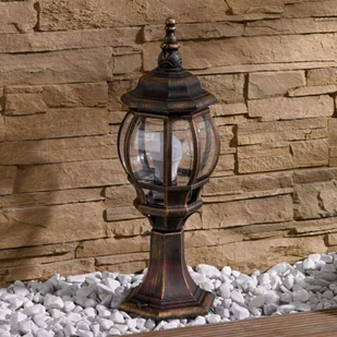 Lampenwelt com Słupek oświetleniowy Nadesha, szczotkowany, złoty - Lampy ogrodowe - miniaturka - grafika 2