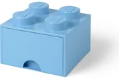 Pojemniki na zabawki - Lego Pojemnik "Brick 4" w kolorze niebieskim z szufladami - 25 x 18 x 25 cm - miniaturka - grafika 1