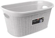Kosze na bieliznę - Stefanplast Stefan Plast Elegance kosz na pranie, tworzywo sztuczne, biały, 38 x 58 x 28 cm 30210 - miniaturka - grafika 1