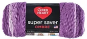 Pozostałe akcesoria dla plastyków - Coats & Clark Red Heart Super Saver Ombre Yarn-PURPLE E305.3968 - miniaturka - grafika 1