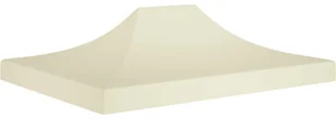 VidaXL Dach do namiotu imprezowego, 4 x 3 m, kremowy, 270 g/m - Pawilony ogrodowe - miniaturka - grafika 2