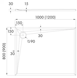 Schedpol Stabilsound Plus 80x100 3.465 - Brodziki prysznicowe - miniaturka - grafika 7