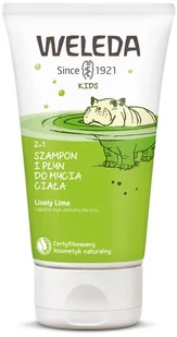 Weleda Kids Cheerful Lime krem pod prysznic i szampon dla dzieci 2 w 1 150 ml - Kosmetyki kąpielowe dla dzieci - miniaturka - grafika 2