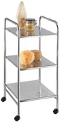 Akcesoria i części do kuchenek i piekarników - Regał łazienkowy na kółkach z trzema półkami stal 32 x 71 x 36,5 cm WENKO 24560100 - miniaturka - grafika 1