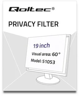 Qoltec Filtr prywatyzujący RODO | 19" | 5:4 - Filtry prywatyzujące - miniaturka - grafika 2