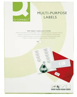 Q-Connect Etykiety uniwersalne 96,5x42,30mm prostokątne białe 100 ark KF10652 - Etykiety samoprzylepne i bloki etykiet - miniaturka - grafika 4