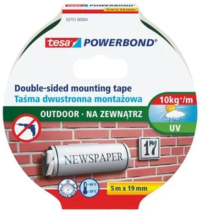Tesa taśma montażowa na zewnątrz Powerbond 5m/19mm 55751-00004-04 - Inne mocowania - miniaturka - grafika 2