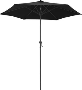 vidaXL Parasol, czarny, 200 x 211 cm, aluminium vidaXL - Parasole ogrodowe - miniaturka - grafika 2