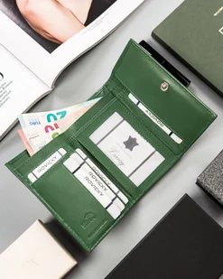 Cavaldi 4U Portfel damski ze skóry naturalnej z portmonetką na bigiel, RFID - Portfele - miniaturka - grafika 5