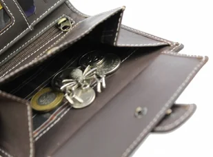 Cefirutti Portfel Męski Duży Pionowy Z Zapinką Skóra Naturalna HT 7680272-9 - Portfele - miniaturka - grafika 9