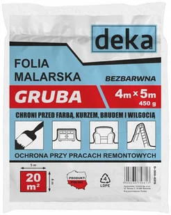 Folia Malarska Gruba Bezbarwna 4*5M 450G - Folie i taśmy malarskie - miniaturka - grafika 2