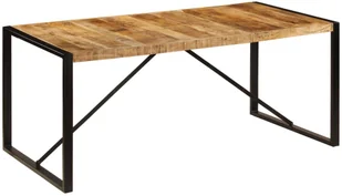vidaXL Stół jadalniany, 180 x 90 x 75 cm, lite drewno mango - Stoły - miniaturka - grafika 8