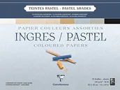 Pozostałe akcesoria dla plastyków - Clairefontaine Bloc Ingres-Pastel encolle 36 X 48 130 G teintes assorties 25 °F 96489C - miniaturka - grafika 1