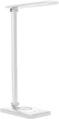 Lampy stojące - Orno Lampka biurkowa WIRLE OR-LB-1538/W LED 7W biała z ładowarką indukcyjną i USB nowoczesna lampka nadaje wnętrzu współczesnej świeżości OR-LB-1538/W - miniaturka - grafika 1