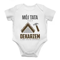 Body dla niemowląt - Mój tata jest dekarzem - body dziecięce z nadrukiem - miniaturka - grafika 1