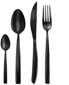 Zestawy sztućców - Orion Sztućce CZARNE Black Luxury zestaw sztućców 24 el. 143689 - miniaturka - grafika 1