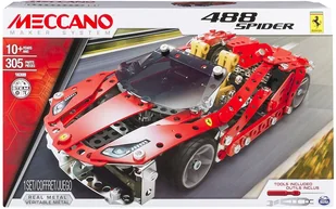 Spin Master Meccano Auto Core - Ferrari GTB 488 Roadster Czerwone 16309 - Klocki - miniaturka - grafika 4