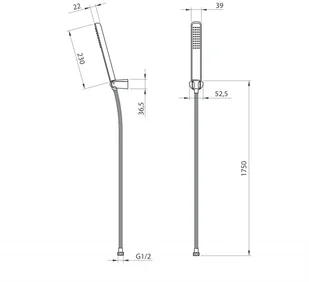 Deante Zestaw natryskowy 1-punktowy Hiacynt NQH 041K NQH041K - Baterie wannowe i prysznicowe - miniaturka - grafika 5