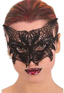 GoDan Maseczka ażurowa, czarna - Dodatki do strojów karnawałowych - miniaturka - grafika 12