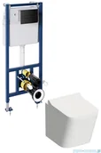 Stelaże i zestawy podtynkowe do WC - Omnires Fontana podtynkowy zestaw WC z miską + deską wolnoopadającą + przycisk czarny FONTANASETBPBL - miniaturka - grafika 1