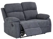 Sofy i kanapy - Vente-Unique Sofa 2-osobowa TOLZANO z tkaniny, z funkcją relaksu kolor antracytowy - miniaturka - grafika 1