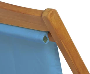 vidaXL Leżak, drewno tekowe, 56 x 105 96 cm, niebieski vidaXL - Meble turystyczne - miniaturka - grafika 9